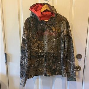 Realtree Carhartt Camouflage Jacket with red Hood